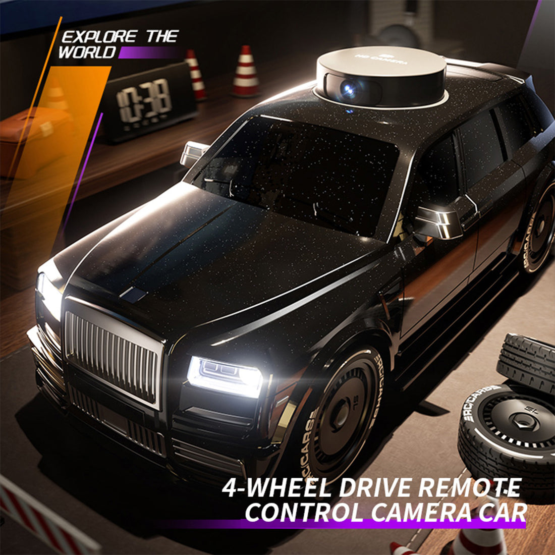 1/20 Scale 2.4GHz FPV RC Car with Screen Controller