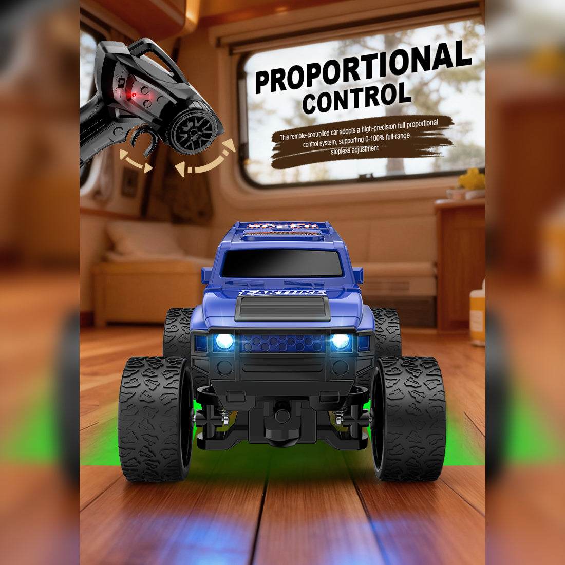 1/64 Scale 2.4G Full Proportional RC Crawler Truck with Trailer