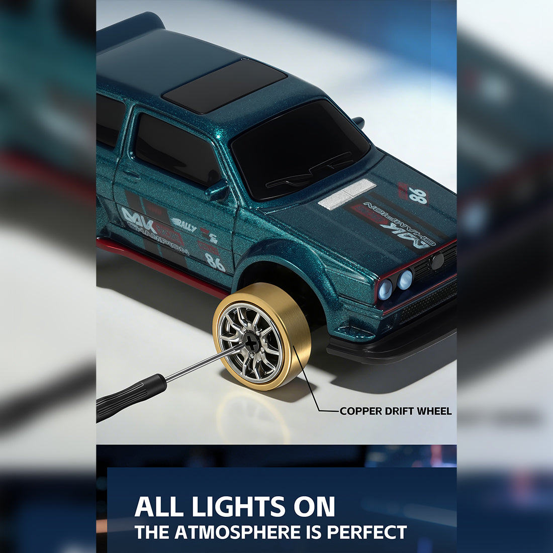 1/64 Scale 2.4G Full Proportional 4WD RC Drift Car
