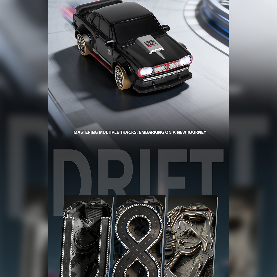 1/64 Scale 2.4G Full Proportional 4WD RC Drift Car
