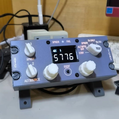 Hoowalt D203 B737 1:1 Flight Deck ATC Transponder Panel for Flight Simulator