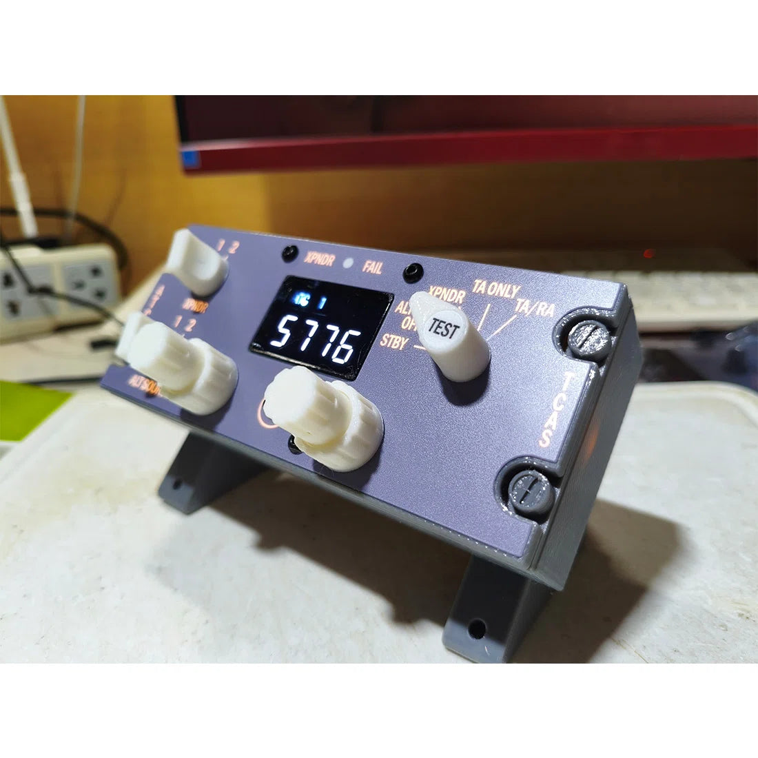 Hoowalt D203 B737 1:1 Flight Deck ATC Transponder Panel for Flight Simulator