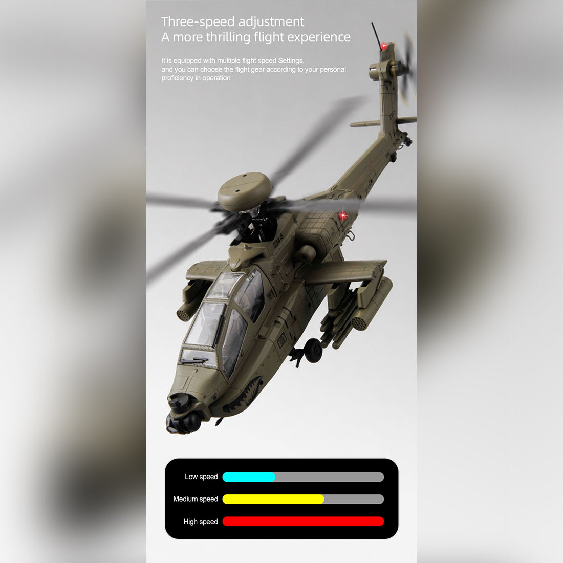 C170 1/48 Scale AH-64D 2.4G 6CH RC Helicopter