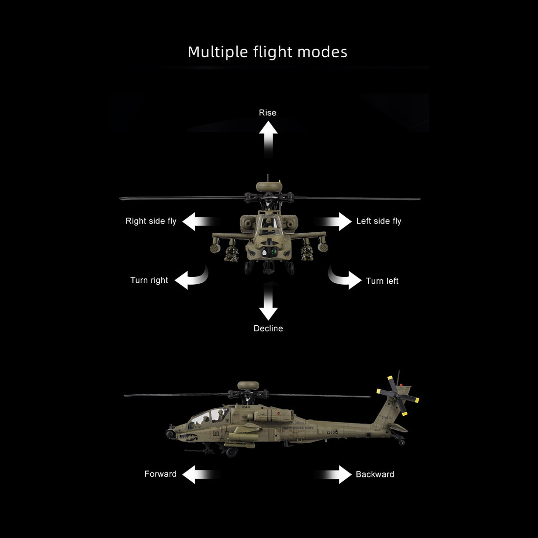 C170 1/48 Scale AH-64D 2.4G 6CH RC Helicopter