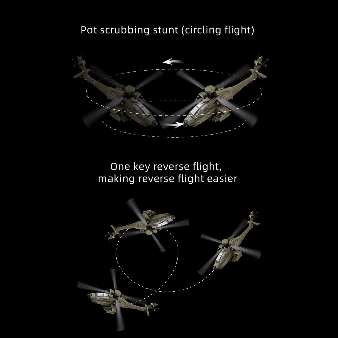C170 1/48 Scale AH-64D 2.4G 6CH RC Helicopter