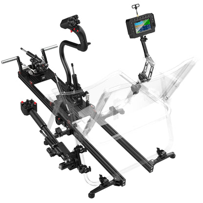 SENDUWING H17 RC Helicopter Flight Simulator Controller | 17CH CNC Metal Transmitter with Collective Pitch Lever & Foot Pedals
