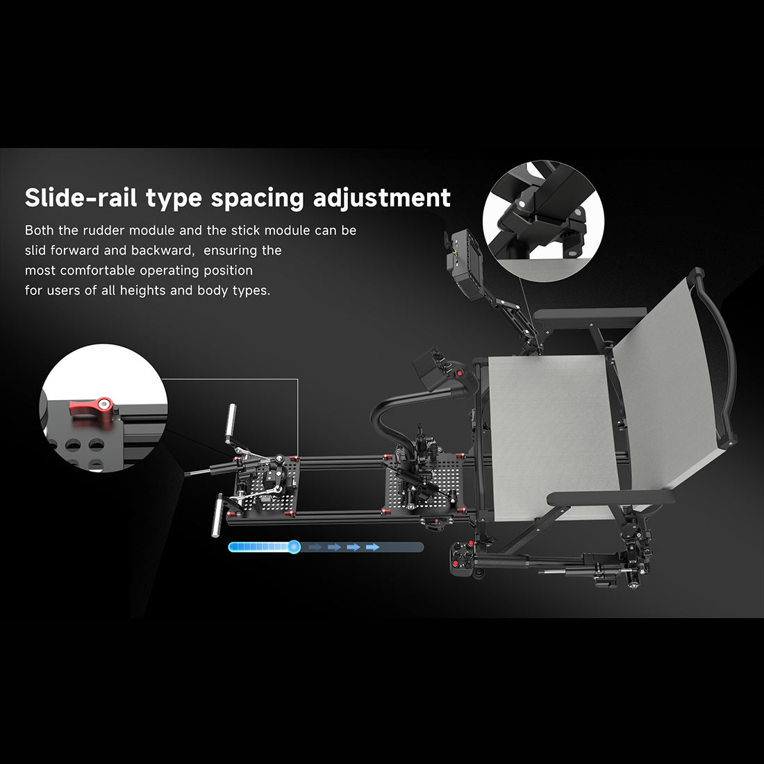 SENDUWING H17 RC Helicopter Flight Simulator Controller | 17CH CNC Metal Transmitter with Collective Pitch Lever & Foot Pedals