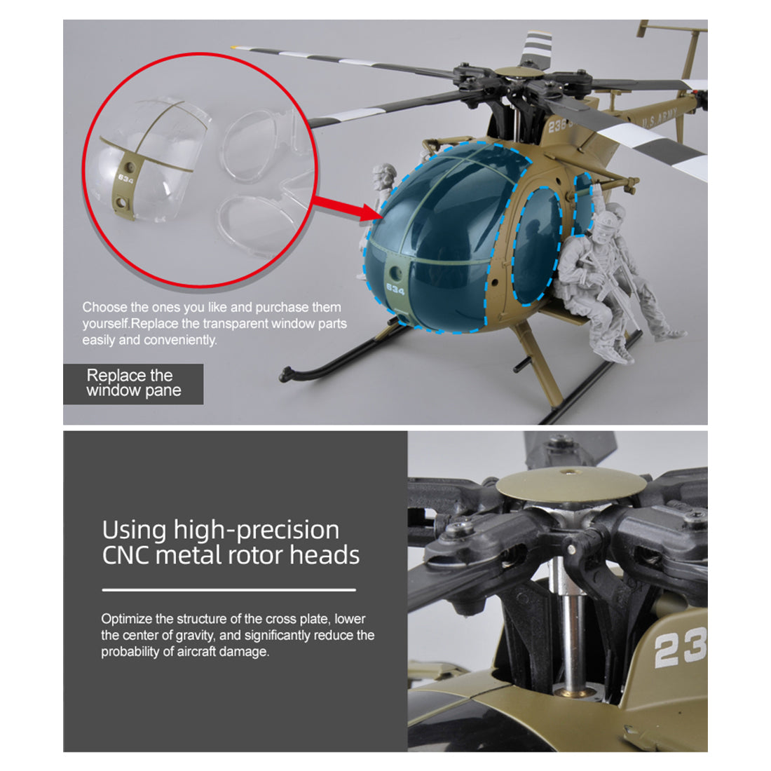 C189S 1/28 Scale MD500 2.4G 6CH RC Helicopter