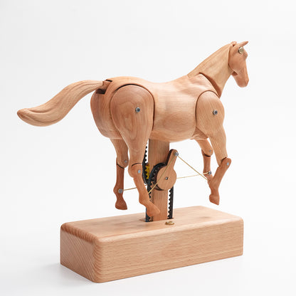 Mechanical Horse Wooden Automaton Model