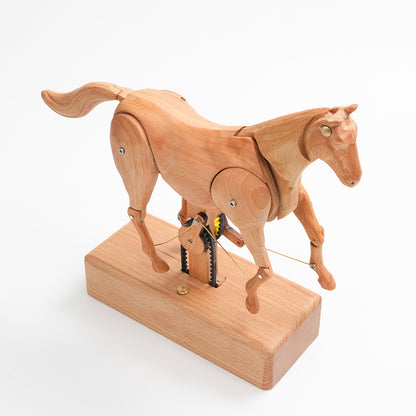 Mechanical Horse Wooden Automaton Model