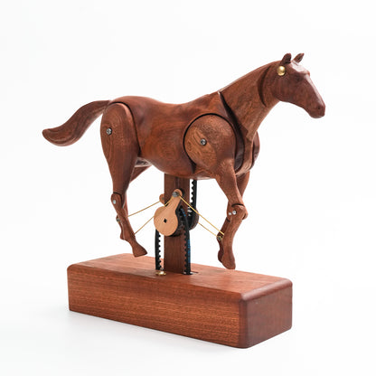 Mechanical Horse Wooden Automaton Model