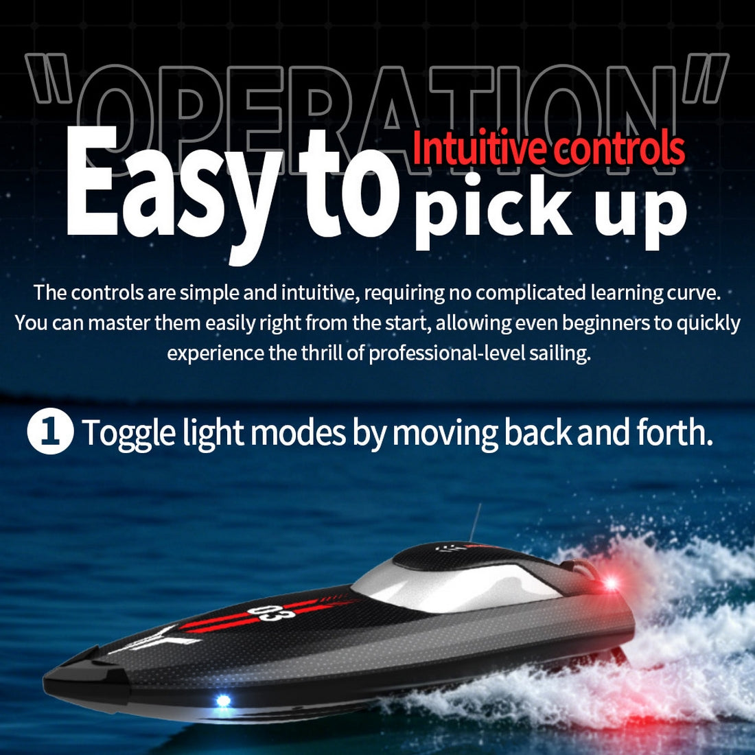 2.4GHz 35KM/H RC Power Boat with 395 Brushed Motor and Water Cooling