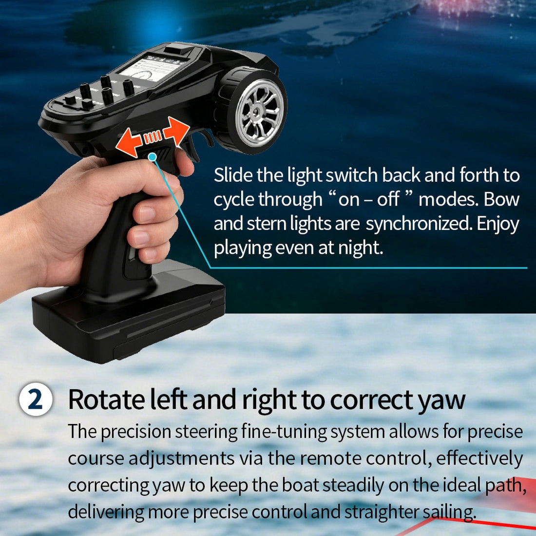 2.4GHz 35KM/H RC Power Boat with 395 Brushed Motor and Water Cooling
