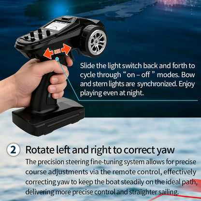 2.4GHz 35KM/H RC Power Boat with 395 Brushed Motor and Water Cooling