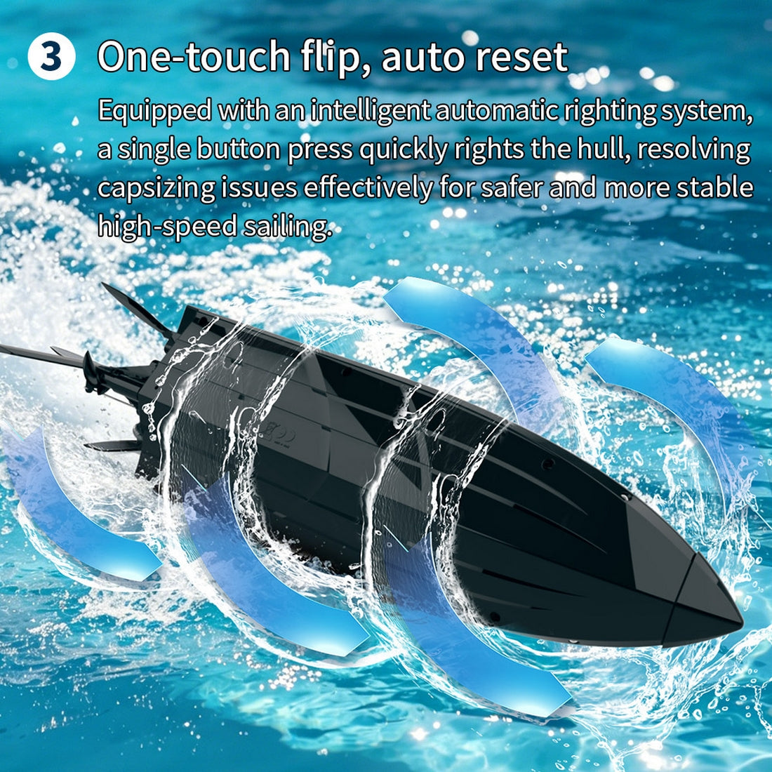 2.4GHz 35KM/H RC Power Boat with 395 Brushed Motor and Water Cooling