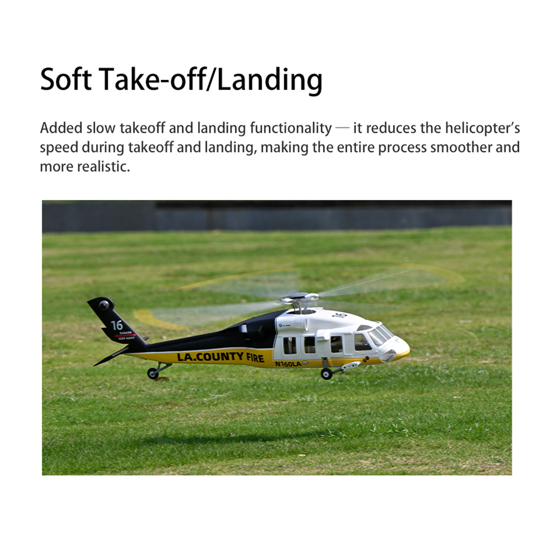 FLYWING UH-60L 2.4G 6CH 470-Class Quik-Release 4-Rotor Scale RC Military Helicopter Model with ACE Flight Controller