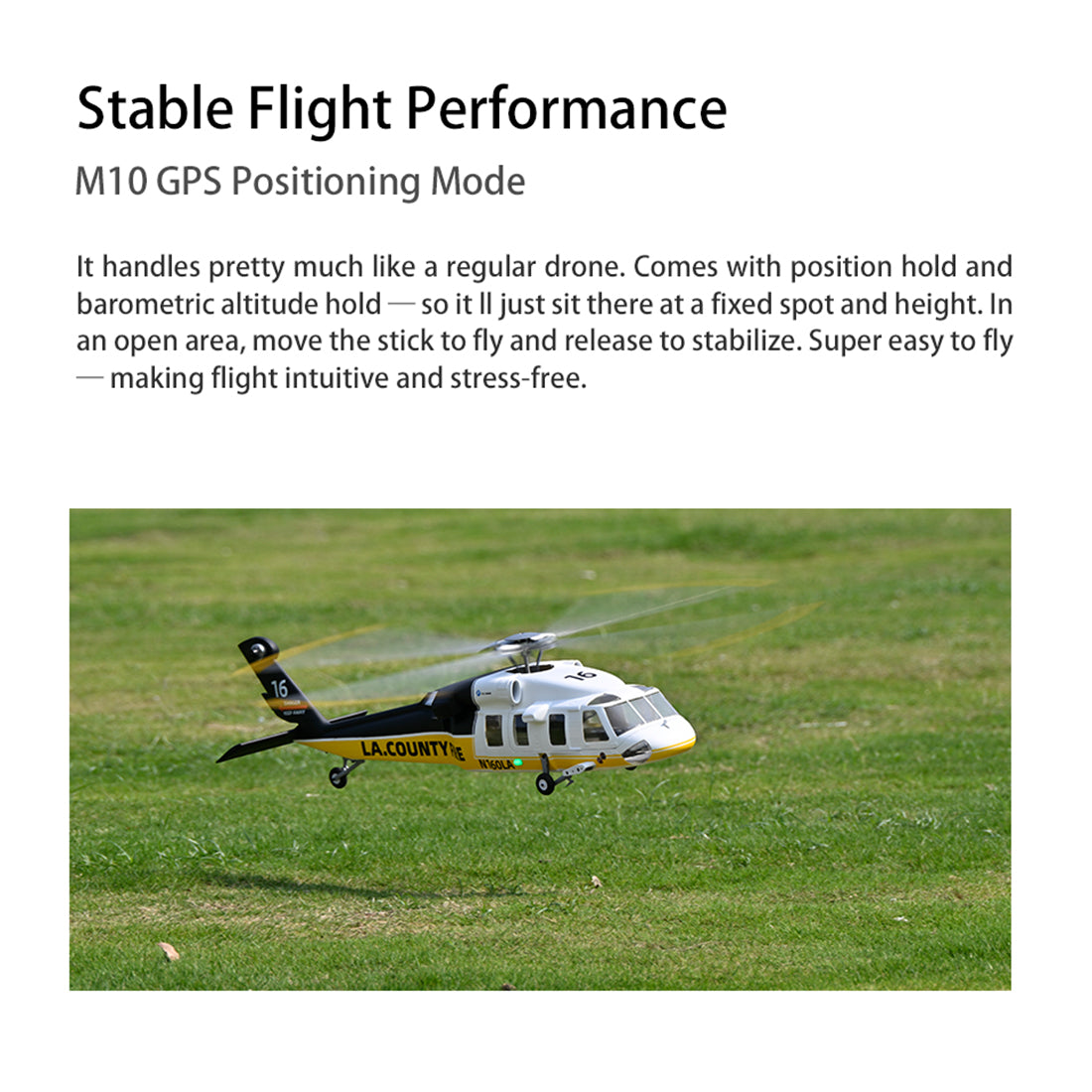 FLYWING UH-60L 2.4G 6CH 470-Class Quik-Release 4-Rotor Scale RC Military Helicopter Model with ACE Flight Controller