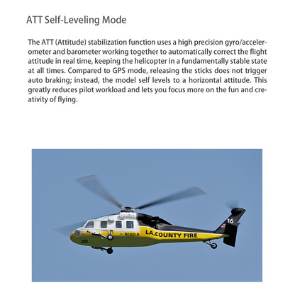 FLYWING UH-60L 2.4G 6CH 470-Class Quik-Release 4-Rotor Scale RC Military Helicopter Model with ACE Flight Controller