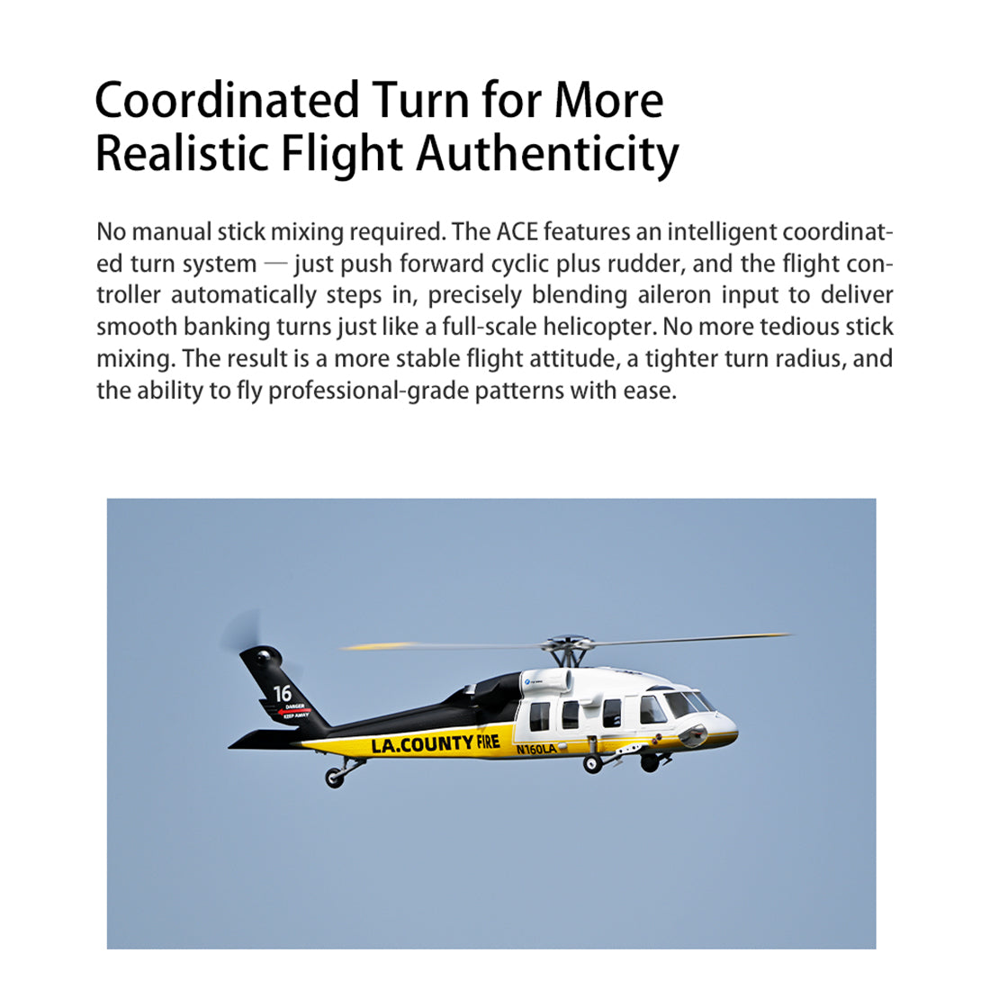 FLYWING UH-60L 2.4G 6CH 470-Class Quik-Release 4-Rotor Scale RC Military Helicopter Model with ACE Flight Controller
