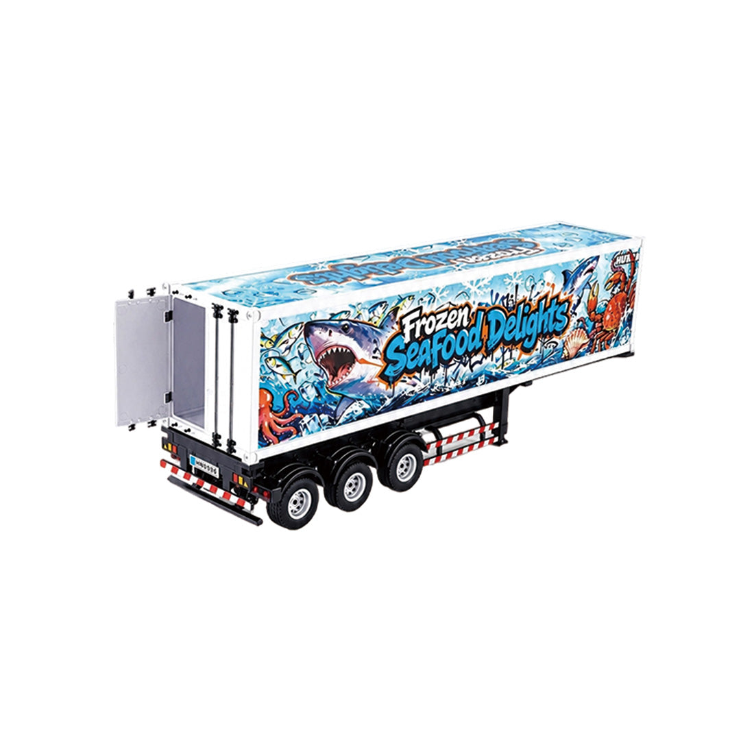 1:18 Simulated Cold Chain Refrigerated Container Trailer Set