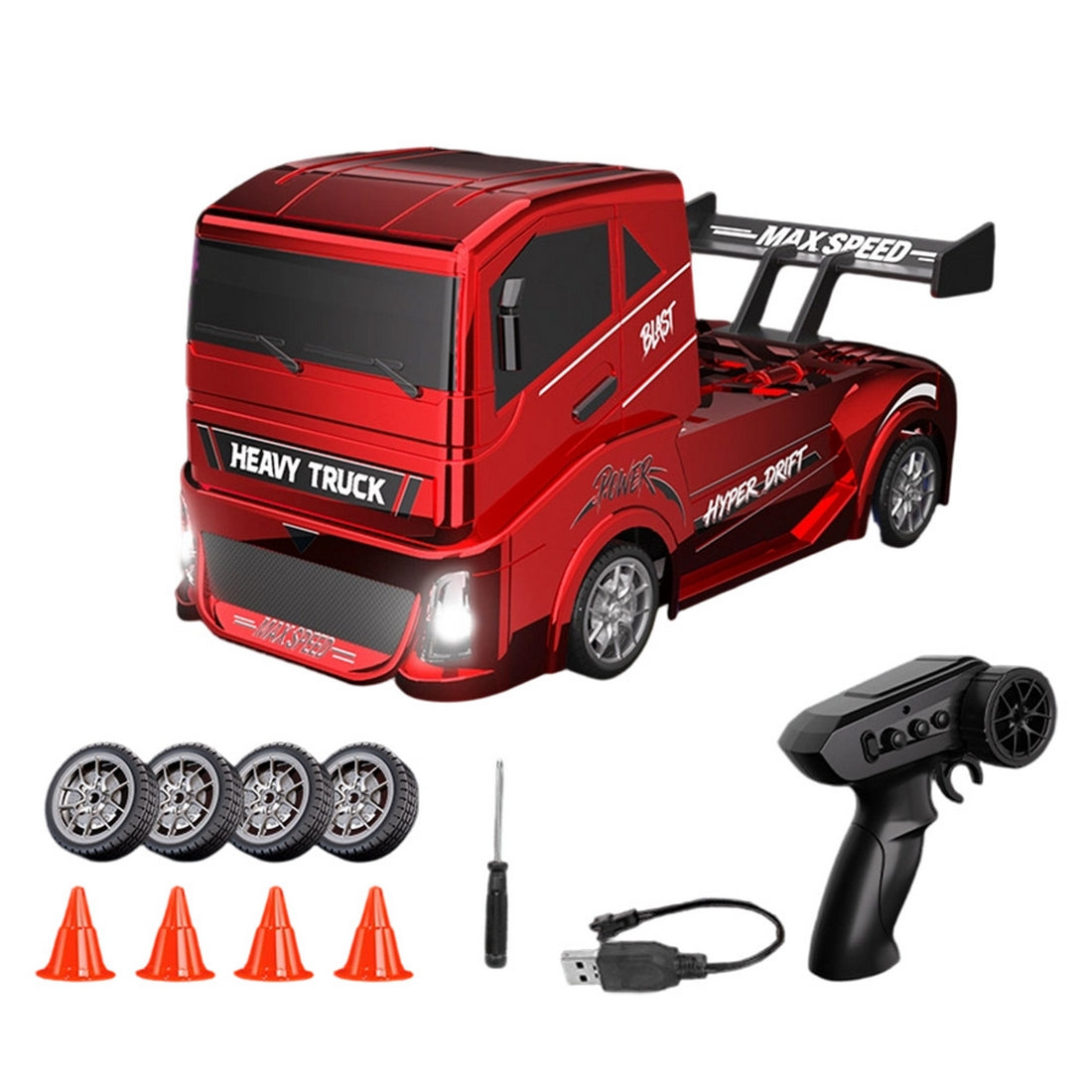 1/24 Scale 4WD RC Drift Truck, 2.4GHz RC Racing Vehicle