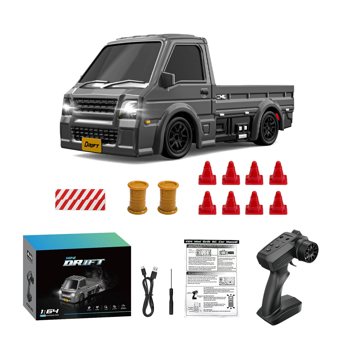1/64 Scale 4WD Mini RC Drift Truck