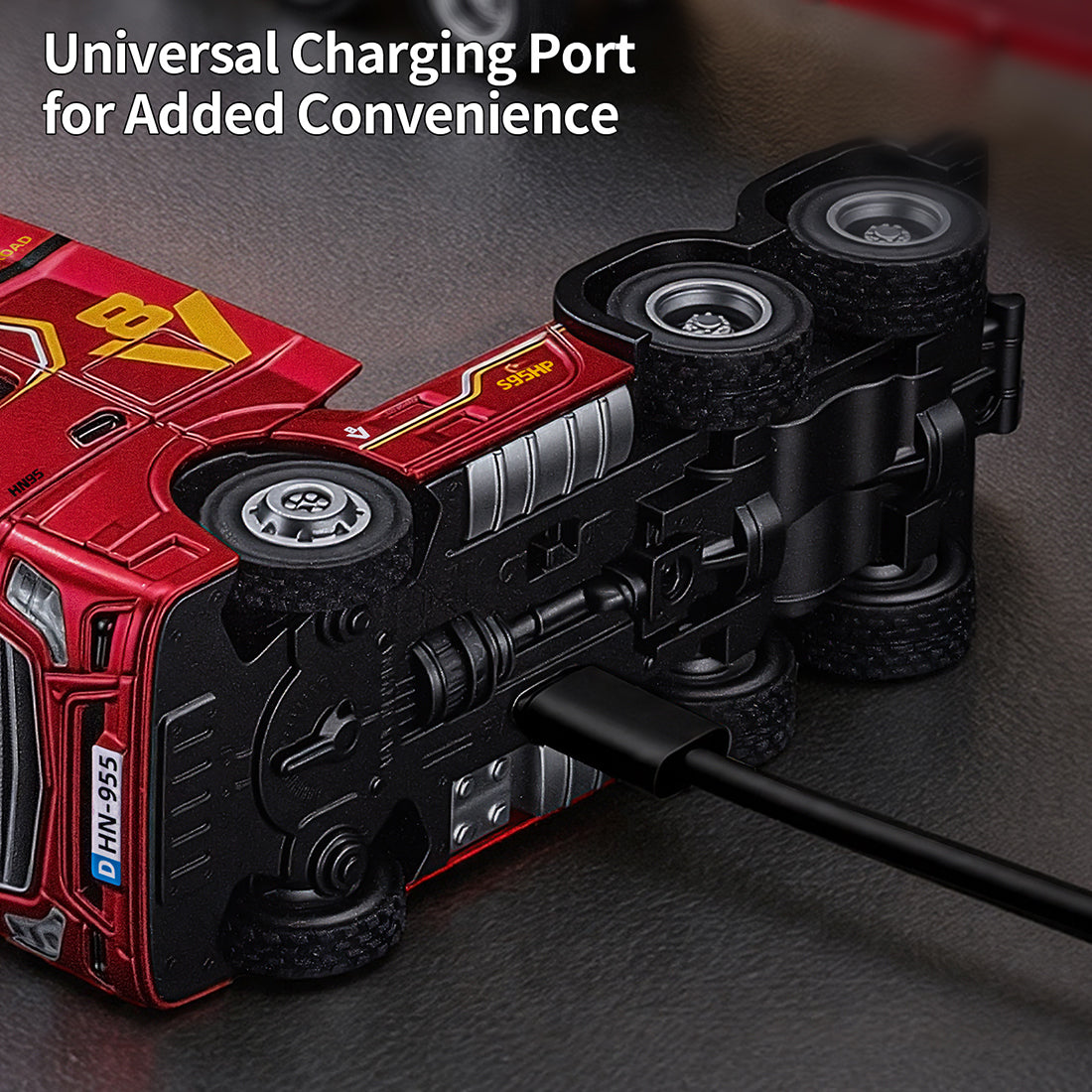 1/64 Scale 2.4G 12-Frequency Heavy Duty RC Flatbed Semi Truck Model with Sound & Light Effects