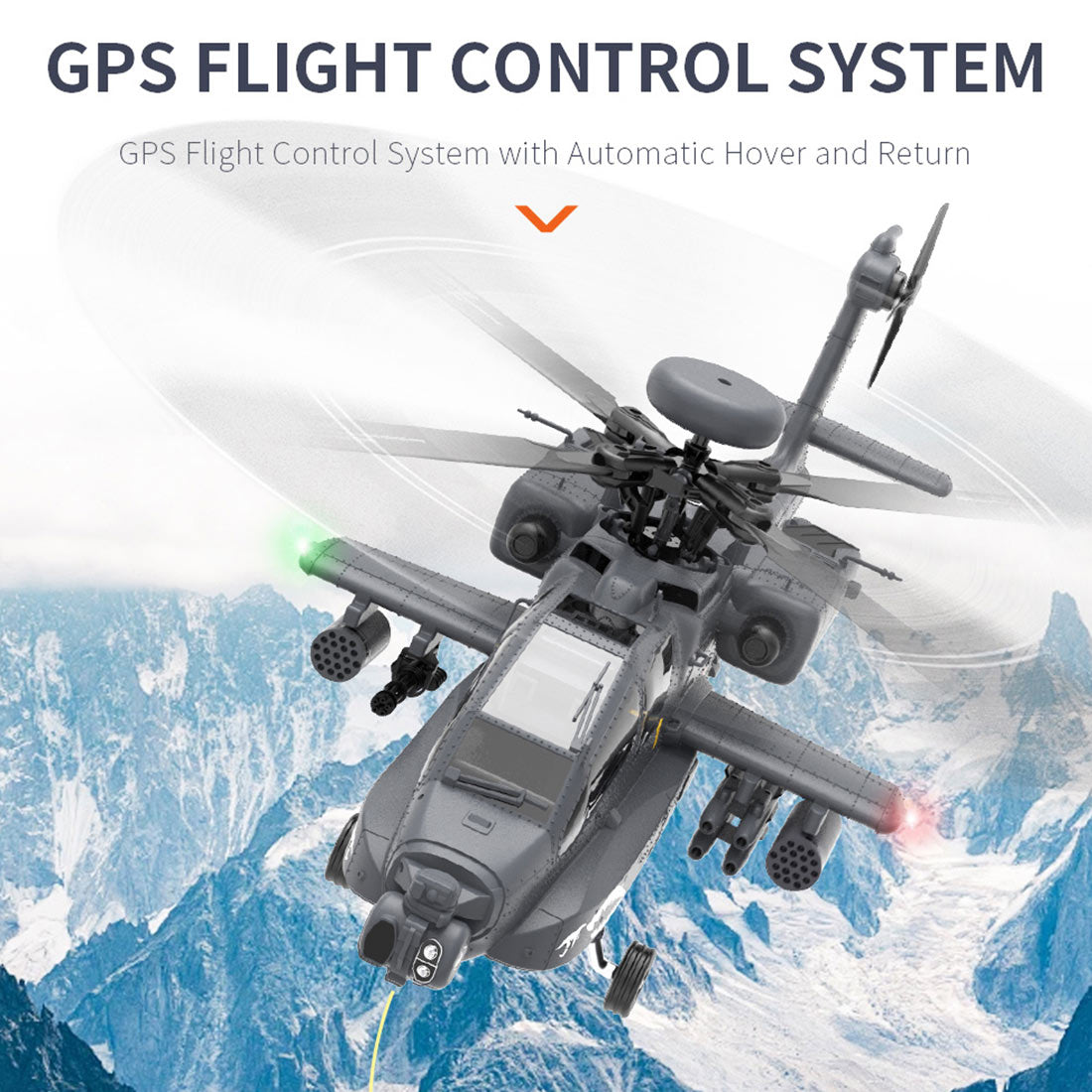 YU XIANG F11-S AH64 1/32 Scale 2.4G 6CH RC Dual-axis Co-drive Flybarless 6G/3D Stunt Apache Helicopter Model