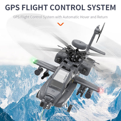 YU XIANG F11-S AH64 1/32 Scale 2.4G 6CH RC Dual-axis Co-drive Flybarless 6G/3D Stunt Apache Helicopter Model