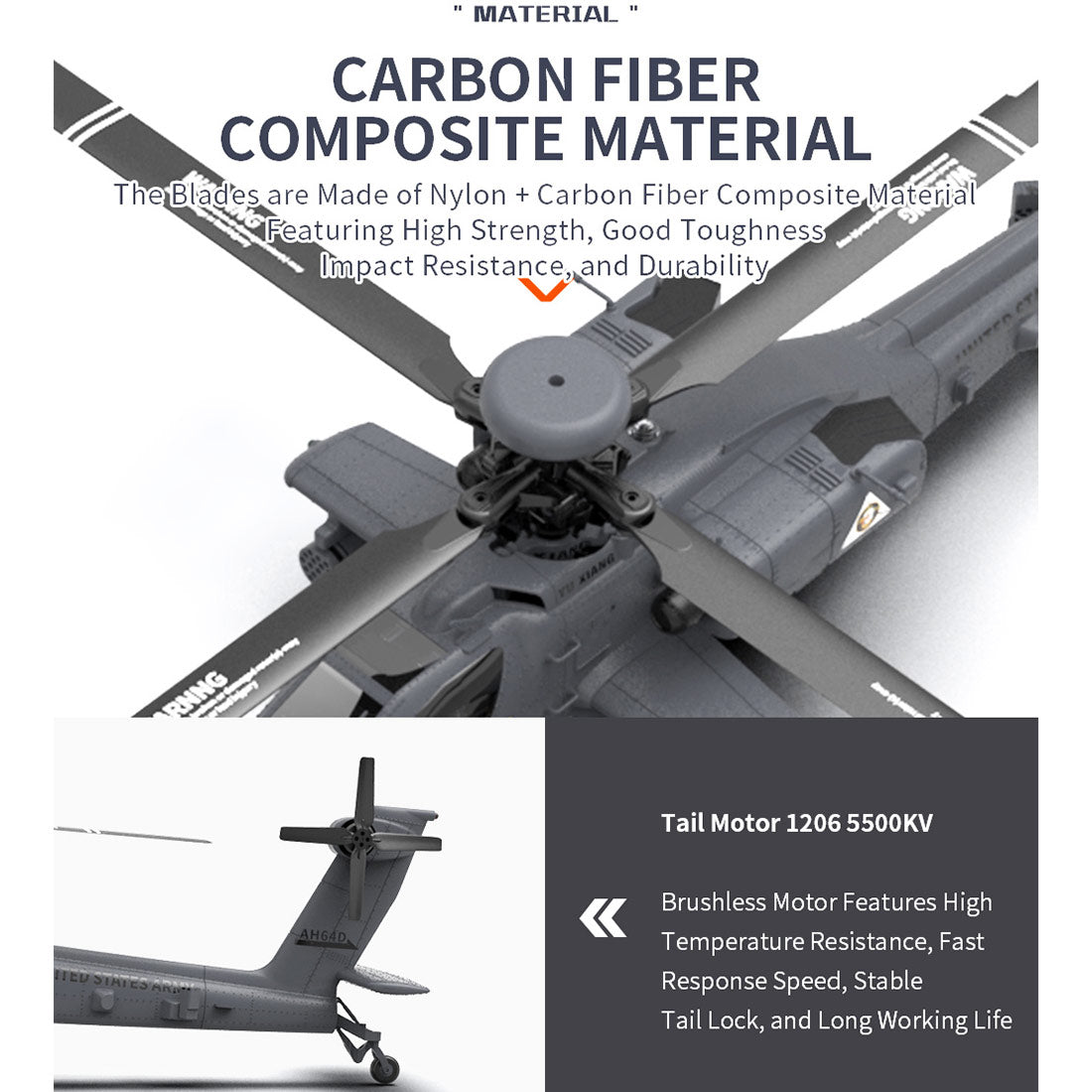 YU XIANG F11-S AH64 1/32 Scale 2.4G 6CH RC Dual-axis Co-drive Flybarless 6G/3D Stunt Apache Helicopter Model