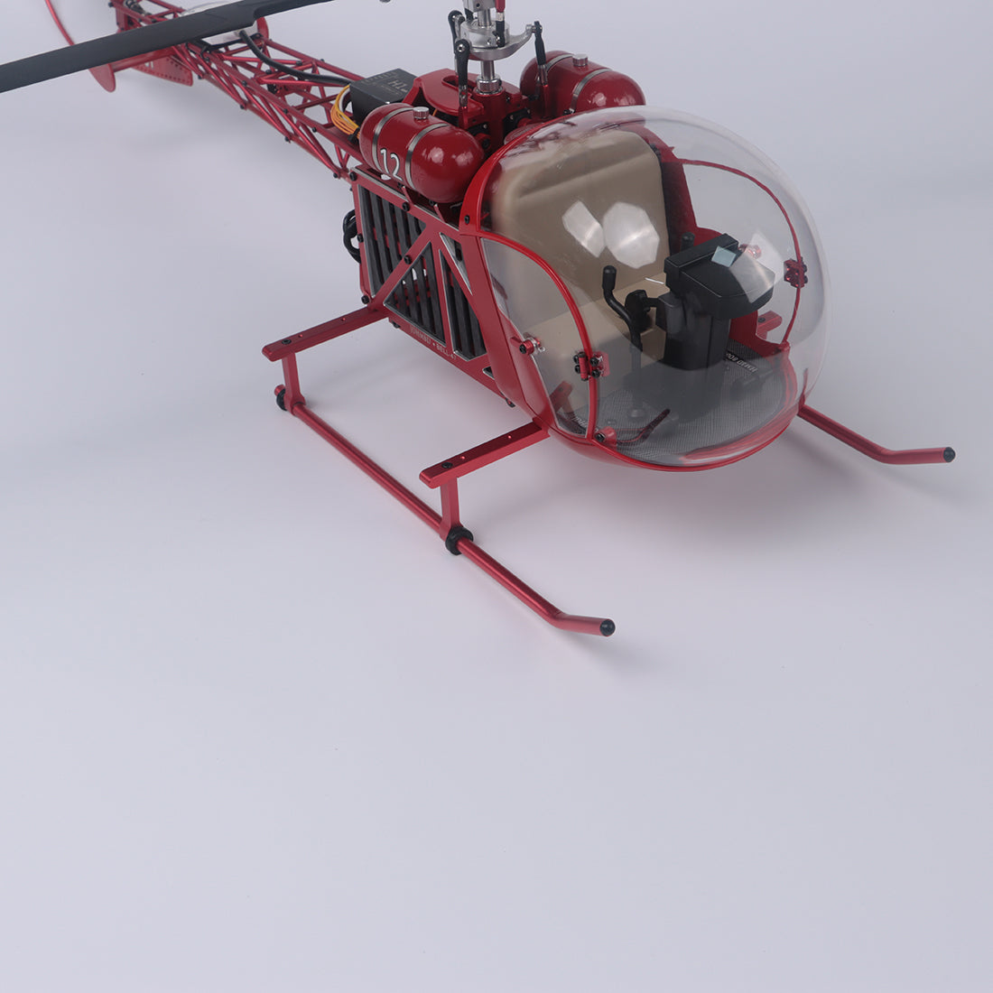 WOLFBUSH BELL-47 450 class model aircraft(Dual-Propeller Version) + 4S 4000mAh battery