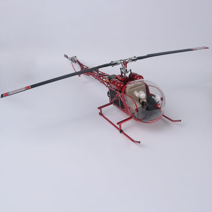 WOLFBUSH BELL-47 450 class model aircraft(Dual-Propeller Version) + 4S 4000mAh battery