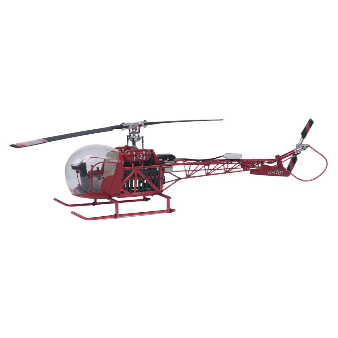 WOLFBUSH BELL-47 450 class model aircraft(Dual-Propeller Version) + 4S 4000mAh battery