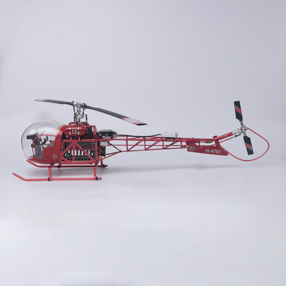 WOLFBUSH BELL-47 450 class model aircraft(Dual-Propeller Version) + 4S 4000mAh battery