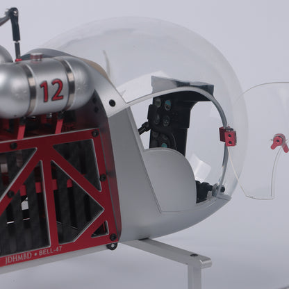WOLFBUSH BELL-47 450 class model aircraft(Dual-Propeller Version) + 4S 4000mAh battery