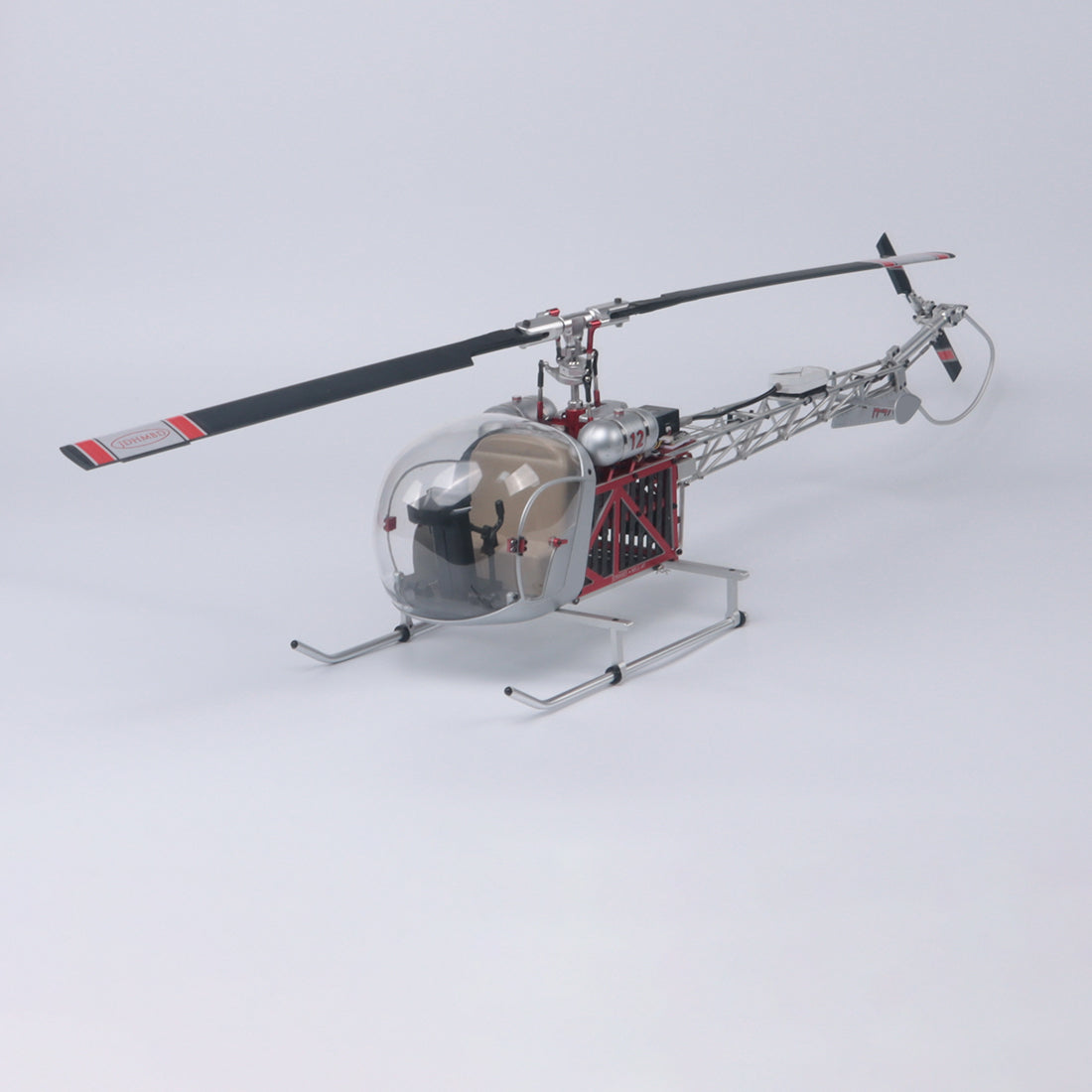 WOLFBUSH BELL-47 450 class model aircraft(Dual-Propeller Version) + 4S 4000mAh battery