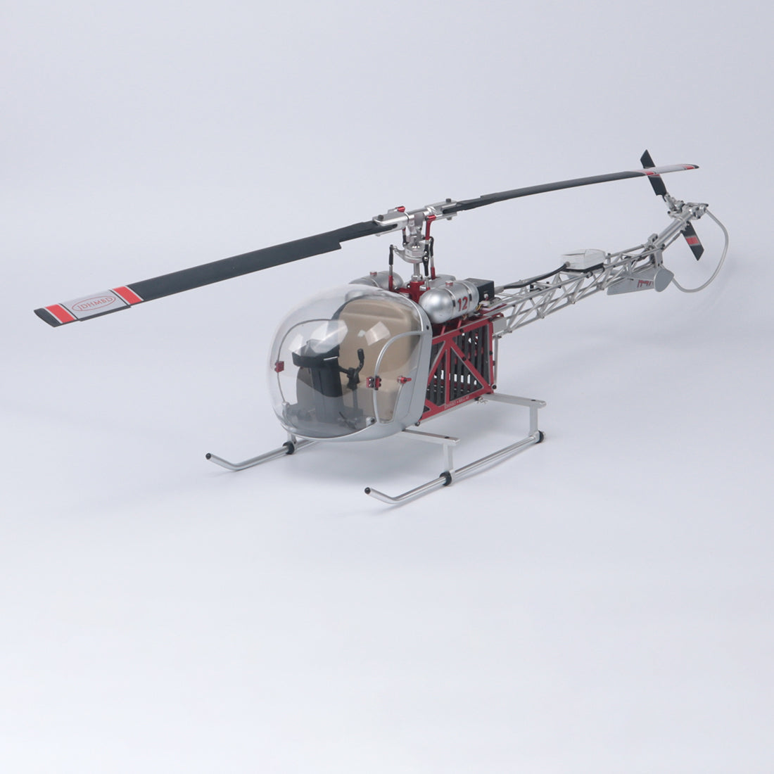 WOLFBUSH BELL-47 450 class model aircraft(Dual-Propeller Version) + 4S 4000mAh battery