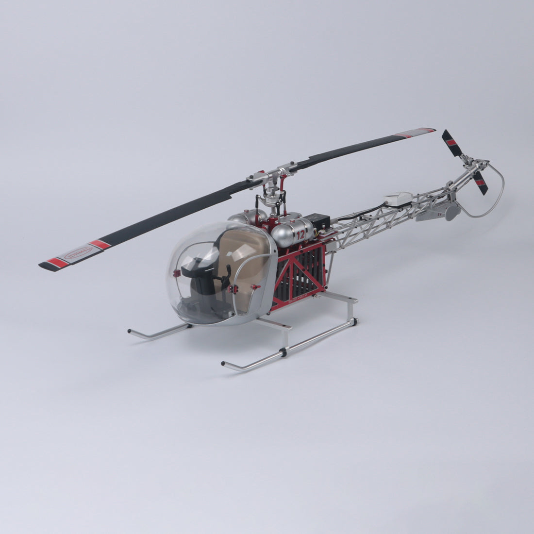 WOLFBUSH BELL-47 450 class model aircraft(Dual-Propeller Version) + 4S 4000mAh battery