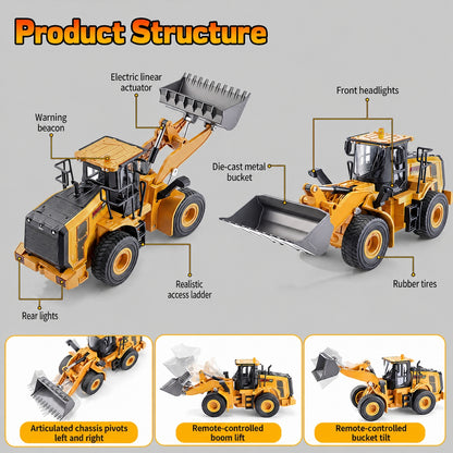 1/24 Scale RC Wheel Loader with Alloy Bucket