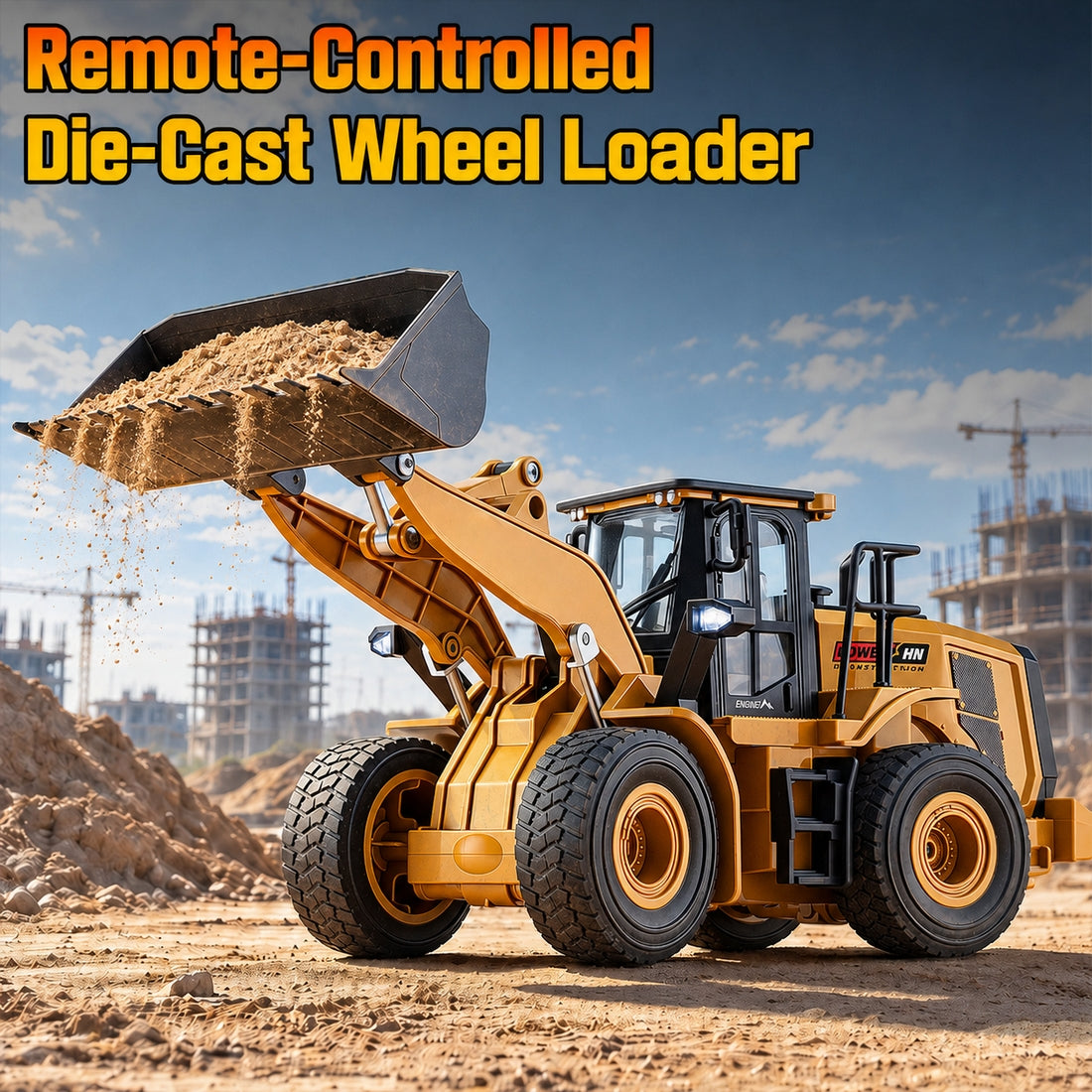 1/24 Scale RC Wheel Loader with Alloy Bucket