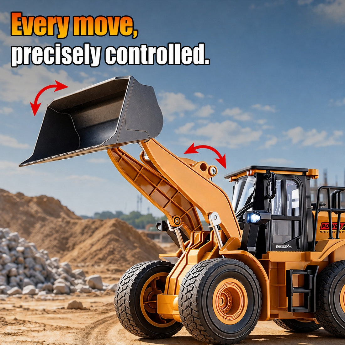1/24 Scale RC Wheel Loader with Alloy Bucket