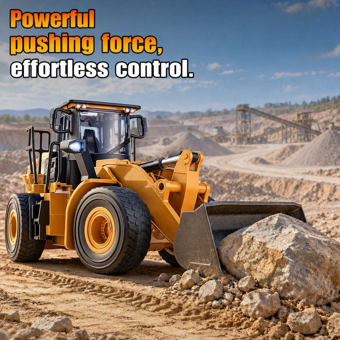 1/24 Scale RC Wheel Loader with Alloy Bucket