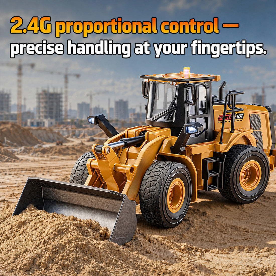 1/24 Scale RC Wheel Loader with Alloy Bucket