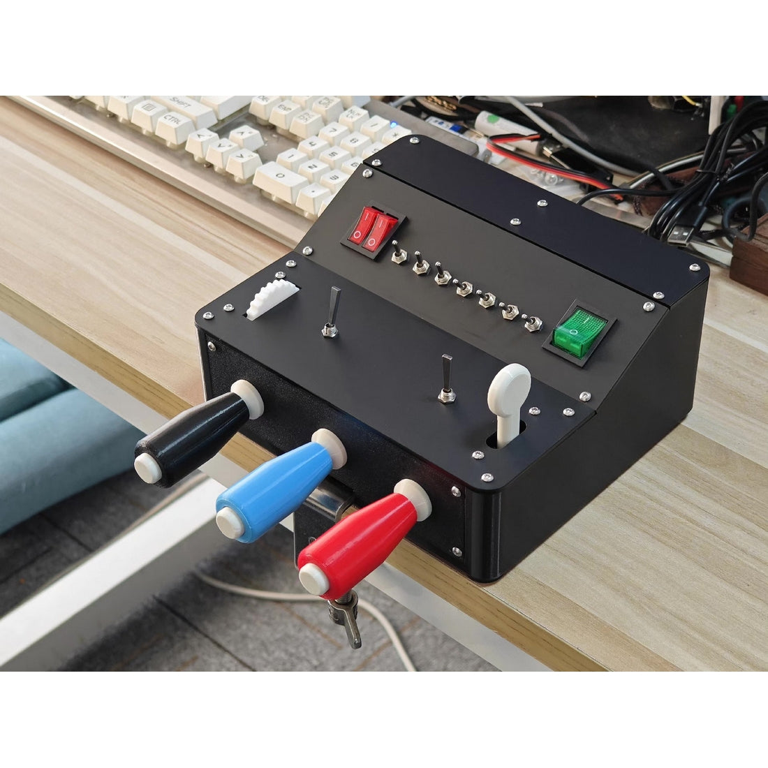 3-Axis Flight Simulator Throttle Quadrant for Propeller Aircraft with Throttle