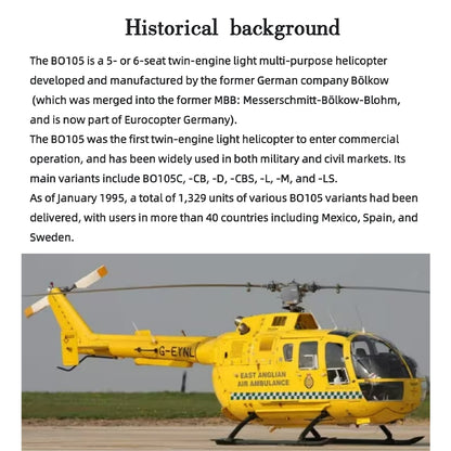 FL500 BO105 500-Class 2.4G 6CH Scale RC Helicopter Model