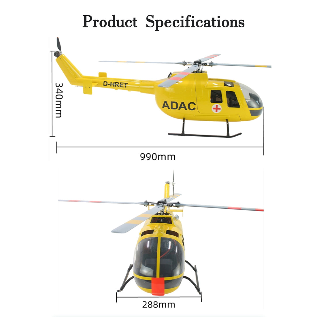 FL500 BO105 500-Class 2.4G 6CH Scale RC Helicopter Model
