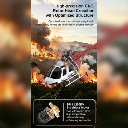 YU XIANG F08S 1/27 Scale Bell 206 2.4G 6CH Brushless Direct-Drive 6G Flybarless RC Helicopter Model with Optical Flow