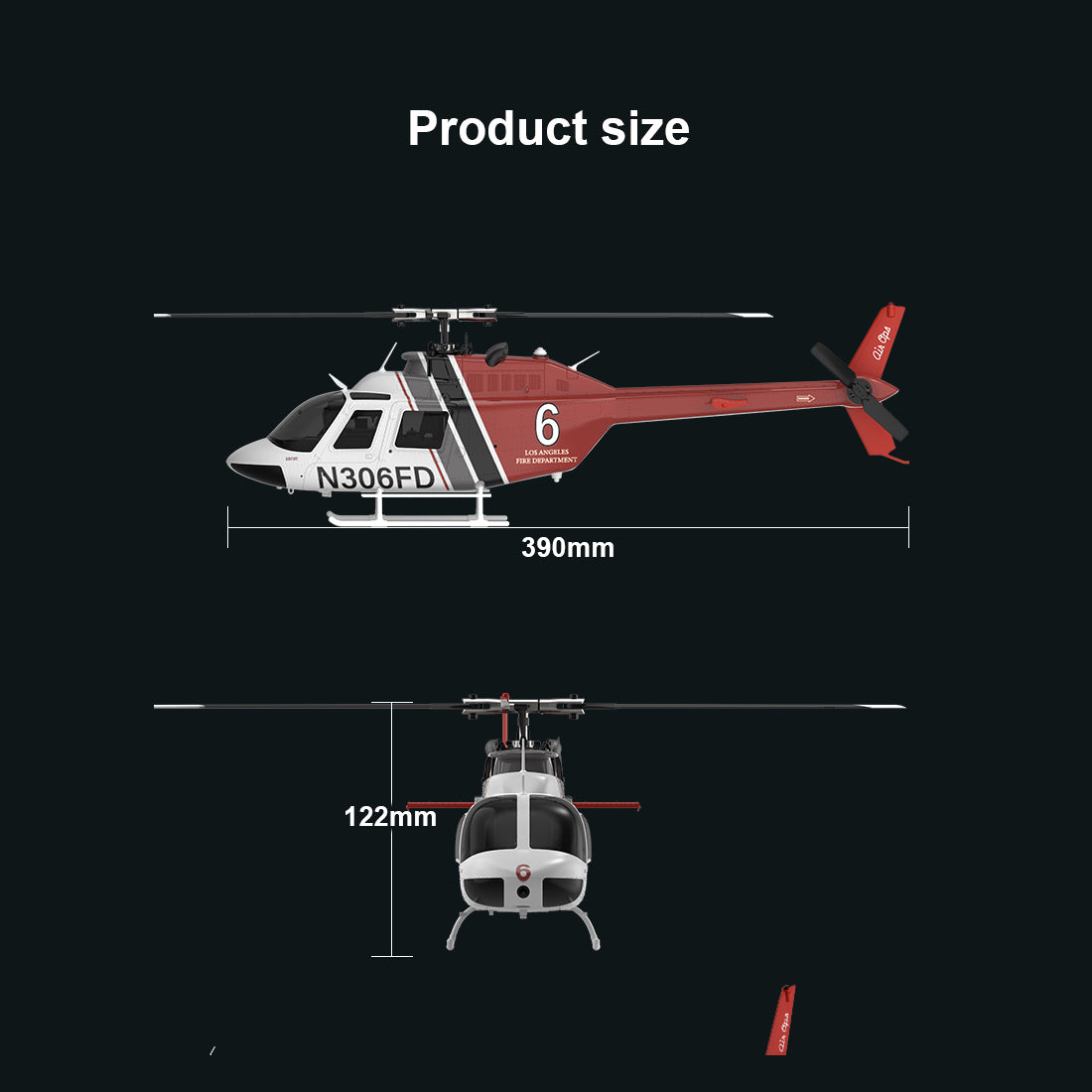 YU XIANG F08S 1/27 Scale Bell 206 2.4G 6CH Brushless Direct-Drive 6G Flybarless RC Helicopter Model with Optical Flow