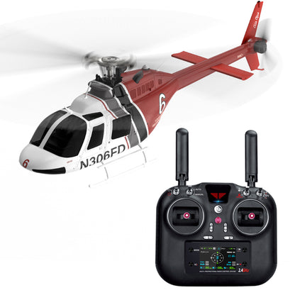 YU XIANG F08S 1/27 Scale Bell 206 2.4G 6CH Brushless Direct-Drive 6G Flybarless RC Helicopter Model with Optical Flow