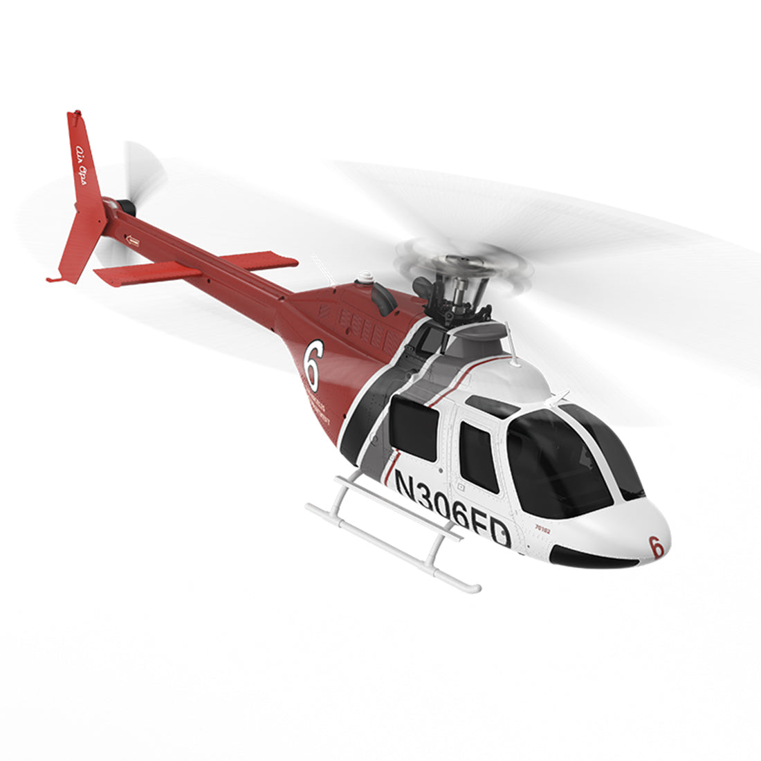 YU XIANG F08S 1/27 Scale Bell 206 2.4G 6CH Brushless Direct-Drive 6G Flybarless RC Helicopter Model with Optical Flow